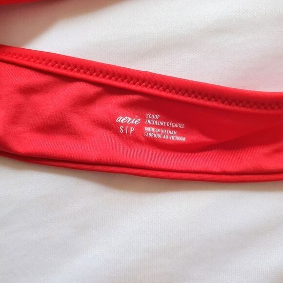 Aerie Red Wrap Around Bikini Top S - Picture 2 of 2